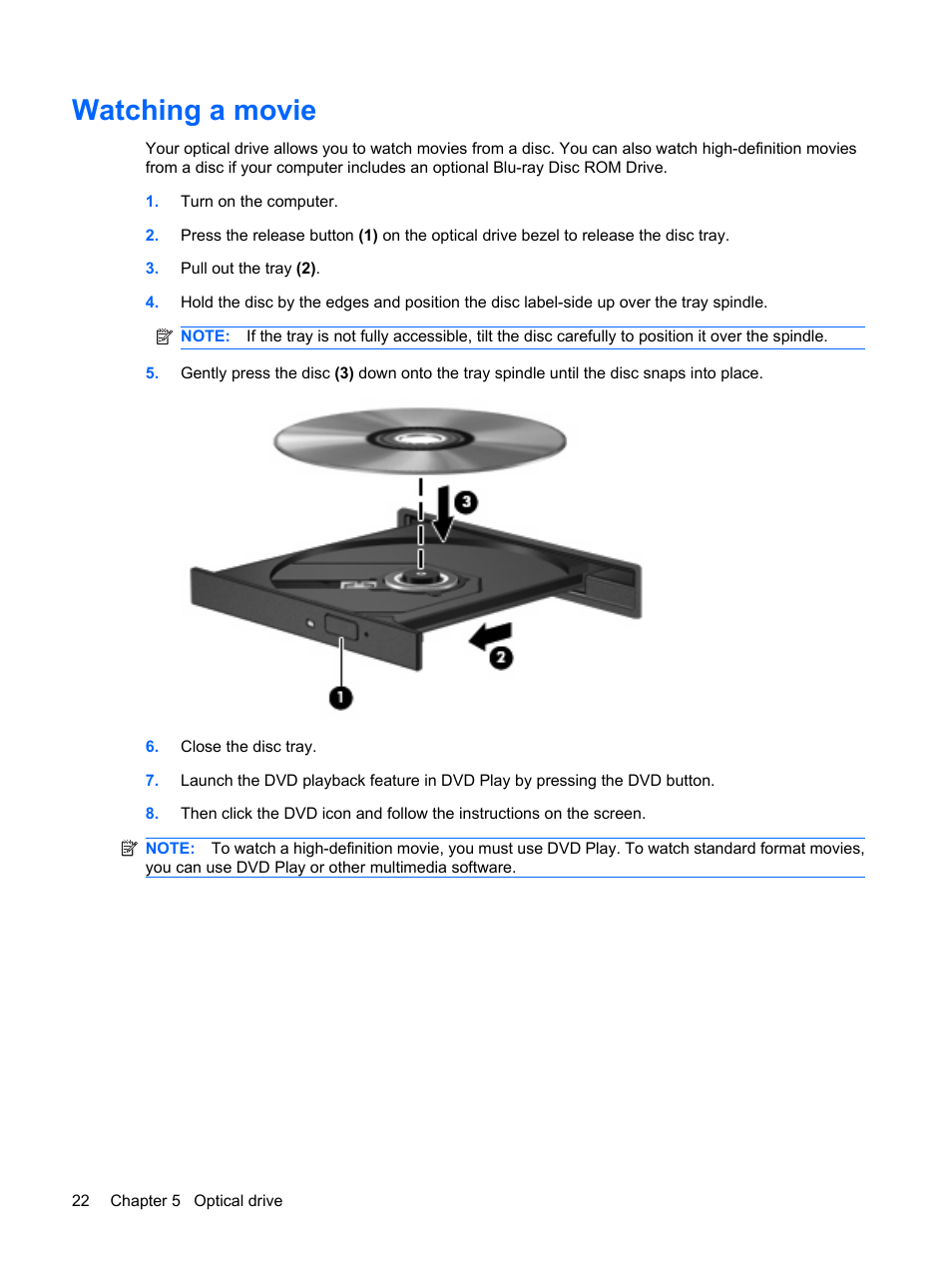 Watching a movie | HP Multimedia Computer User Manual | Page 26 / 44
