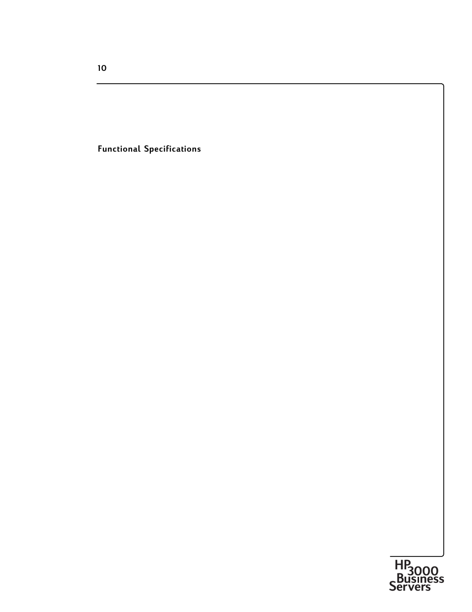 Hp3000 bus ness servers | HP 30292B User Manual | Page 10 / 24