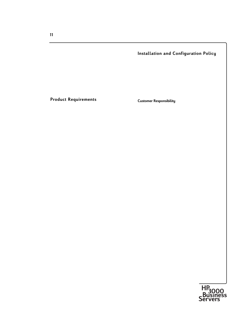 Hp3000 bus ness servers | HP 30292B User Manual | Page 11 / 24
