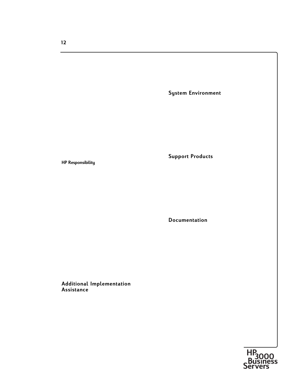 Hp3000 bus ness servers | HP 30292B User Manual | Page 12 / 24