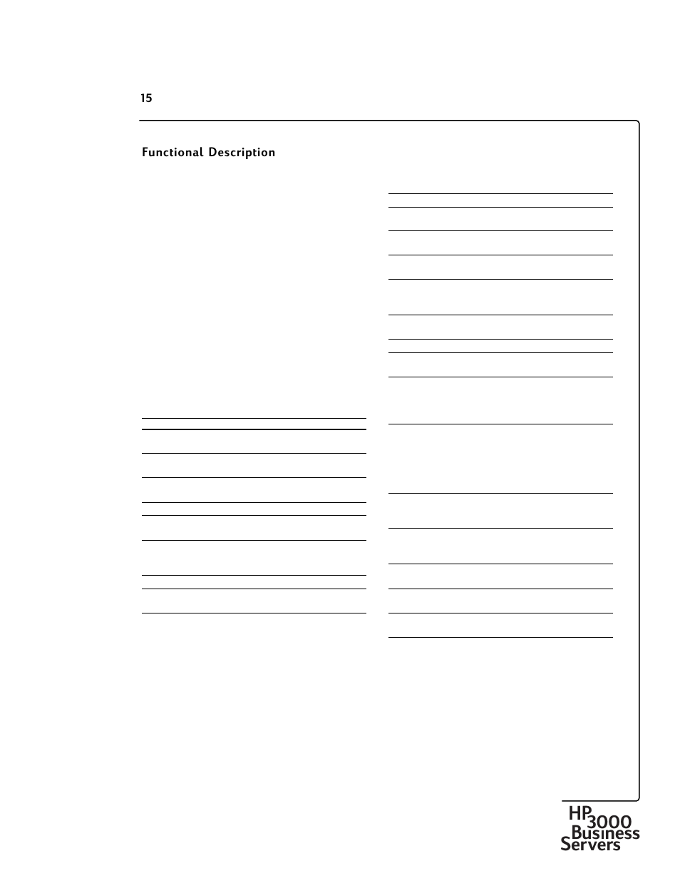 Hp3000 bus ness servers | HP 30292B User Manual | Page 15 / 24