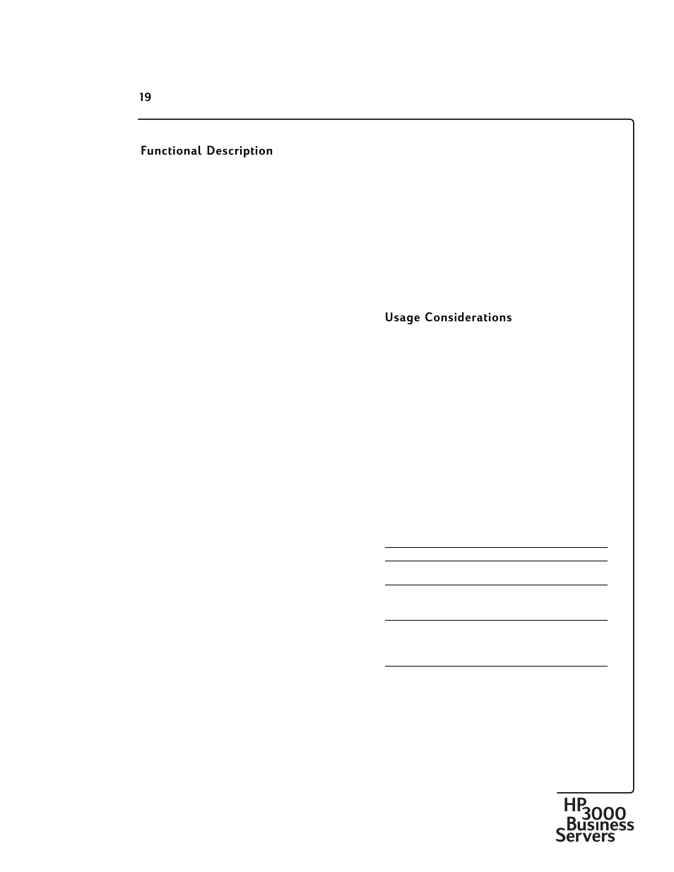 Hp3000 bus ness servers | HP 30292B User Manual | Page 19 / 24