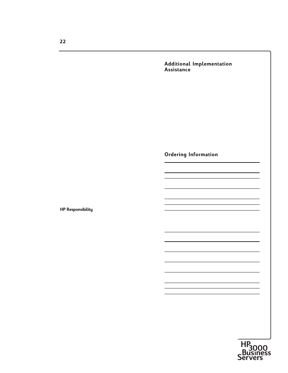 Hp3000 bus ness servers | HP 30292B User Manual | Page 22 / 24