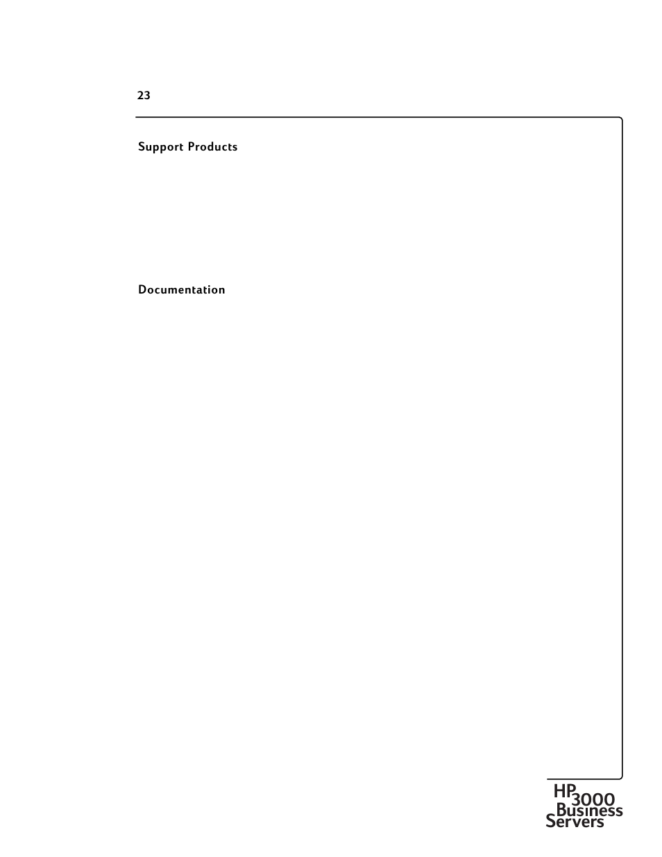 Hp3000 bus ness servers | HP 30292B User Manual | Page 23 / 24