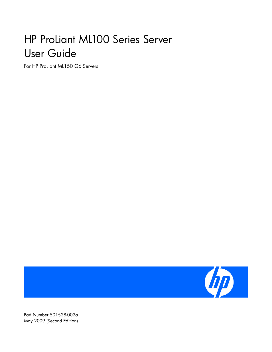 HP ProLiant Series ML100 User Manual | 103 pages