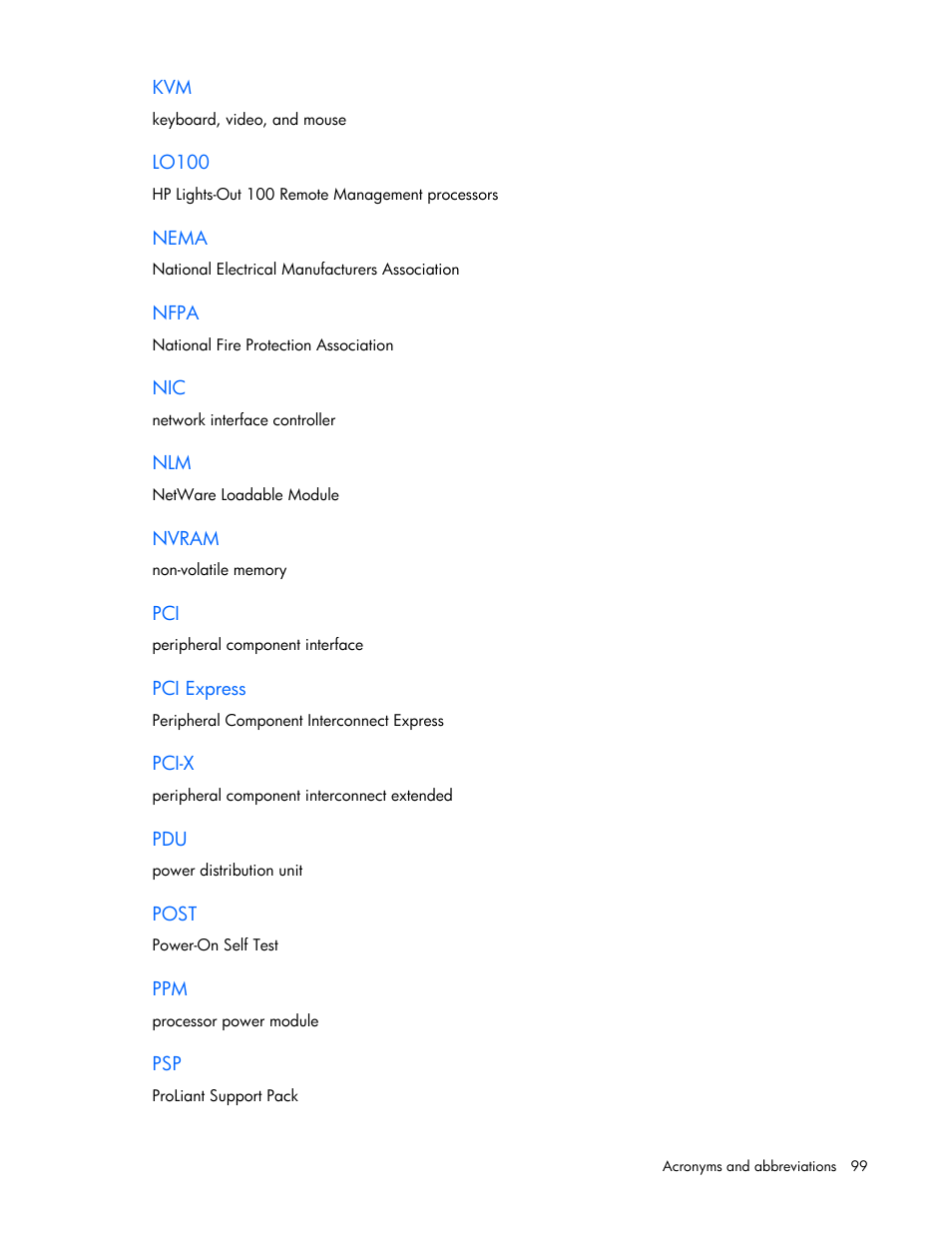Index | HP ProLiant Series ML100 User Manual | Page 99 / 103