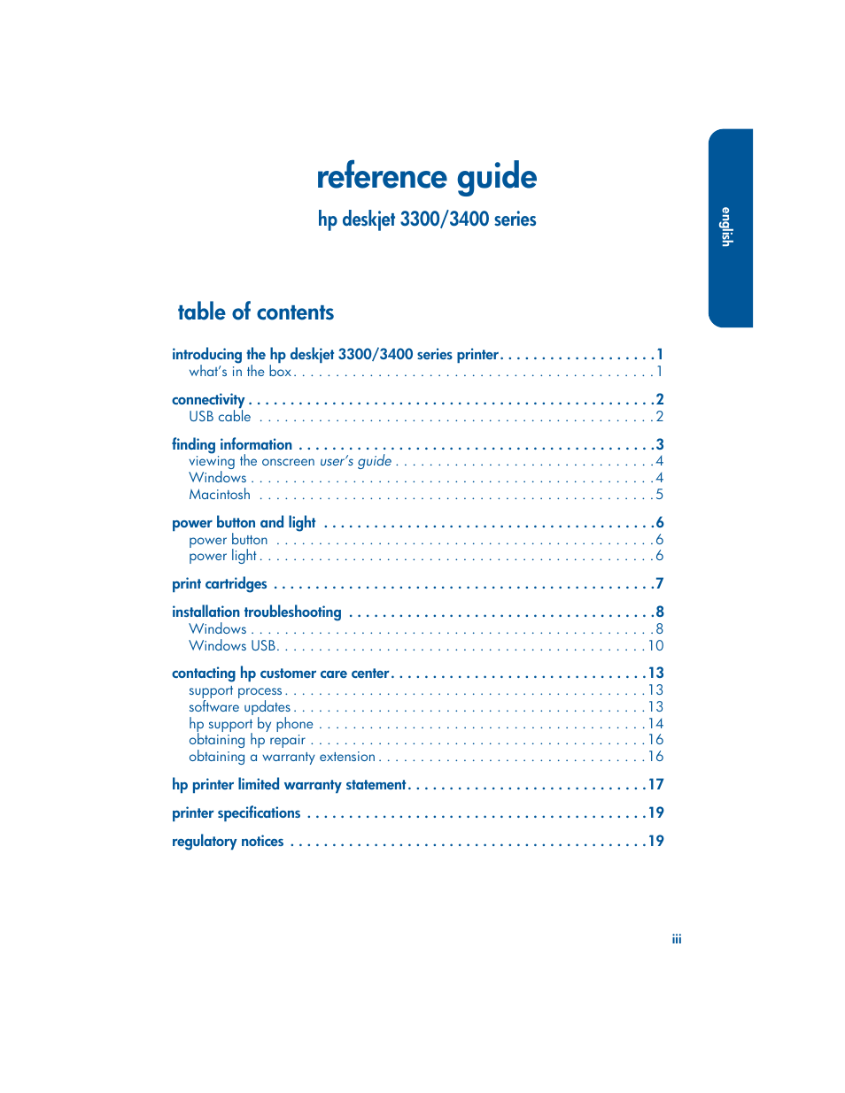 HP 3400 User Manual | Page 3 / 23