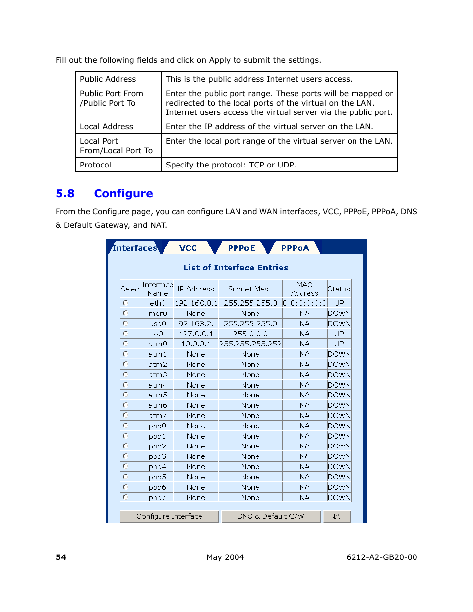 Configure, 8 configure | HP 6212 User Manual | Page 54 / 101