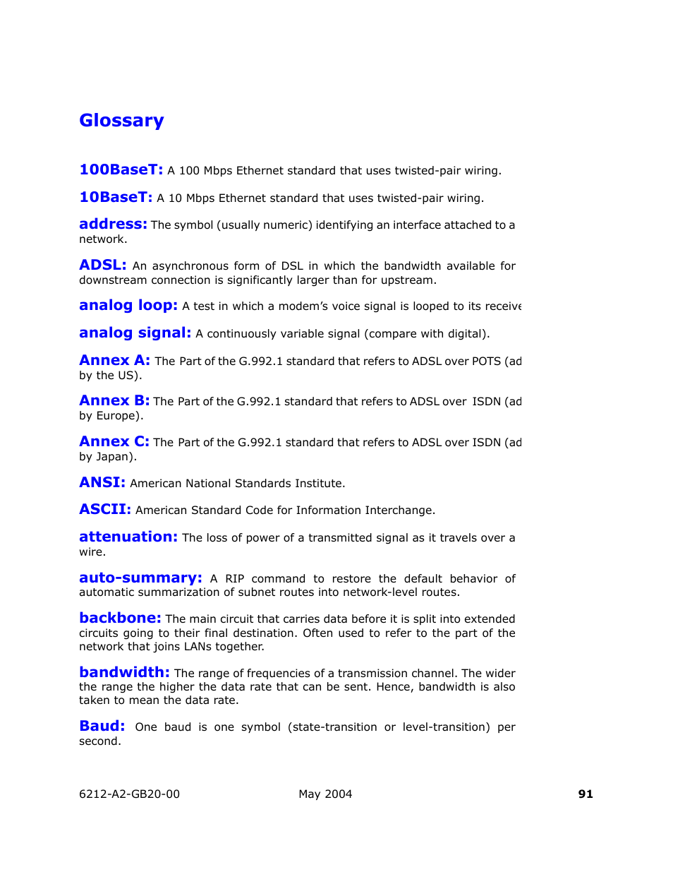 Glossary, Glossary 91 | HP 6212 User Manual | Page 91 / 101