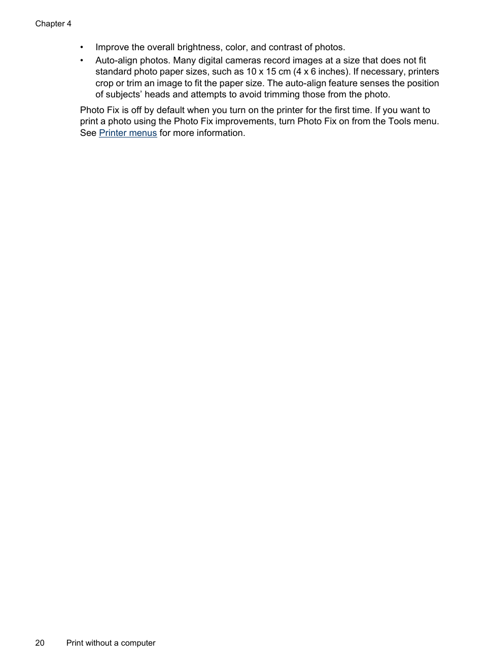 HP Photosmart A530 Series User Manual | Page 22 / 68