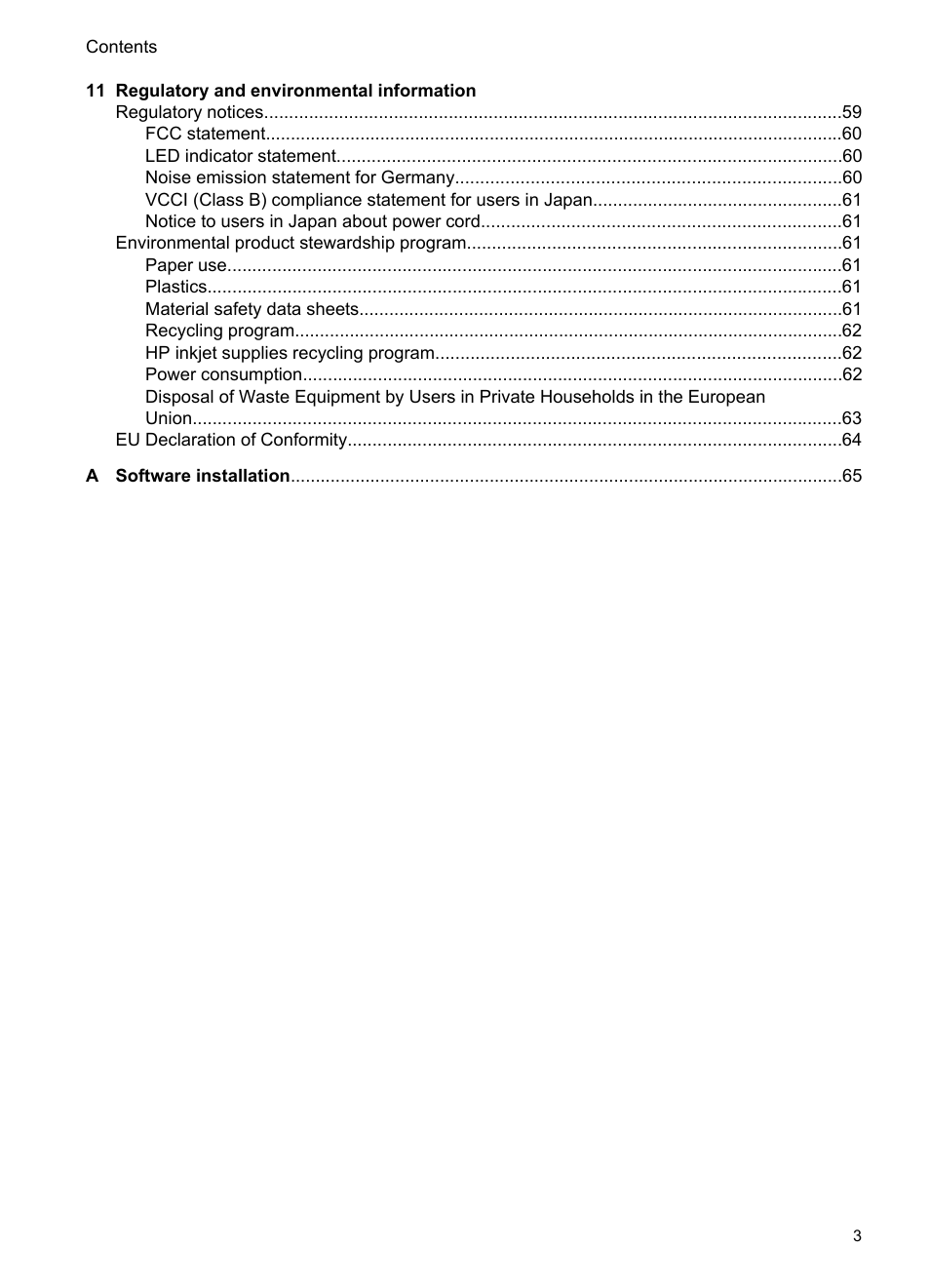 HP Photosmart A530 Series User Manual | Page 5 / 68