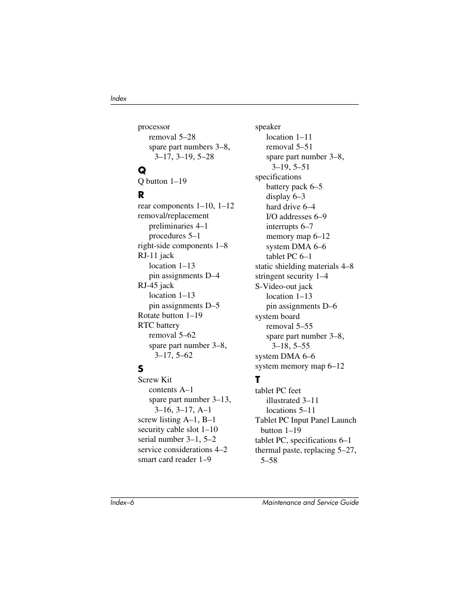 HP TC4400 User Manual | Page 218 / 219