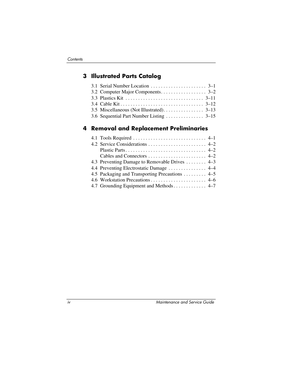 HP TC4400 User Manual | Page 4 / 219