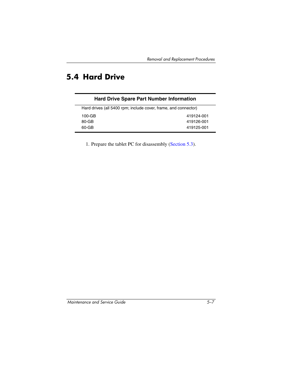 4 hard drive, 4 hard drive –7, Hard drive | HP TC4400 User Manual | Page 90 / 219