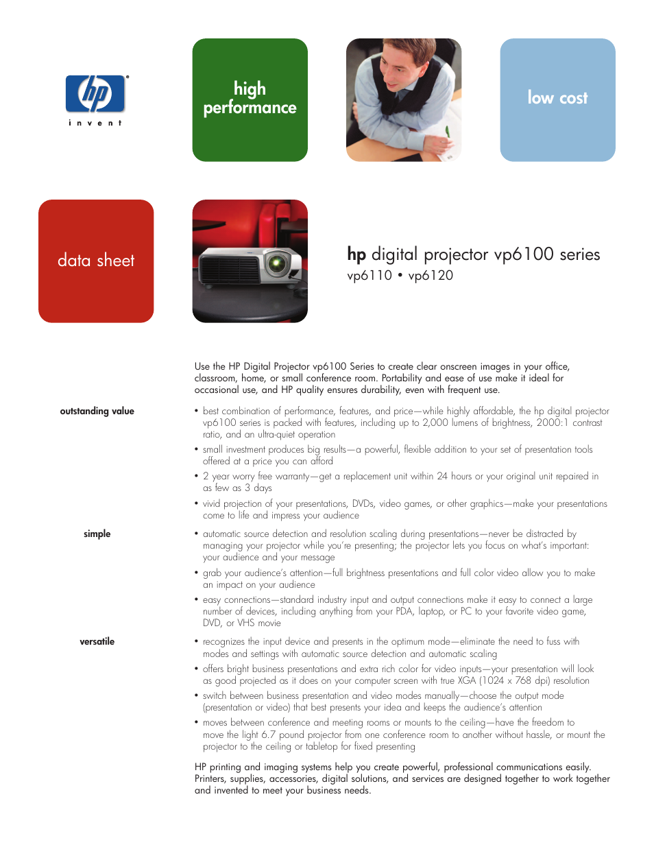 HP vp6100 Series User Manual | 4 pages