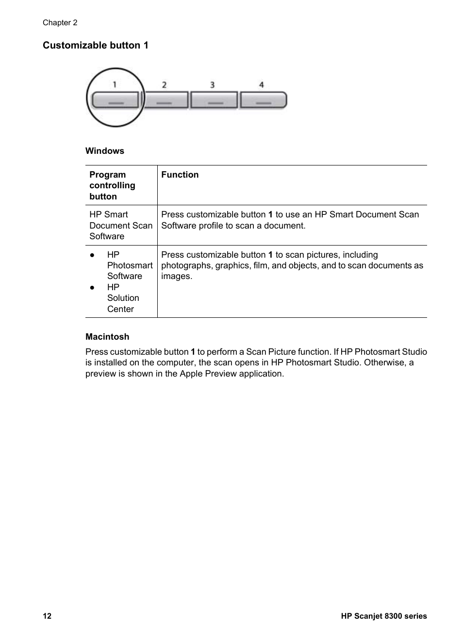 Customizable button 2 | HP 8300 User Manual | Page 14 / 65