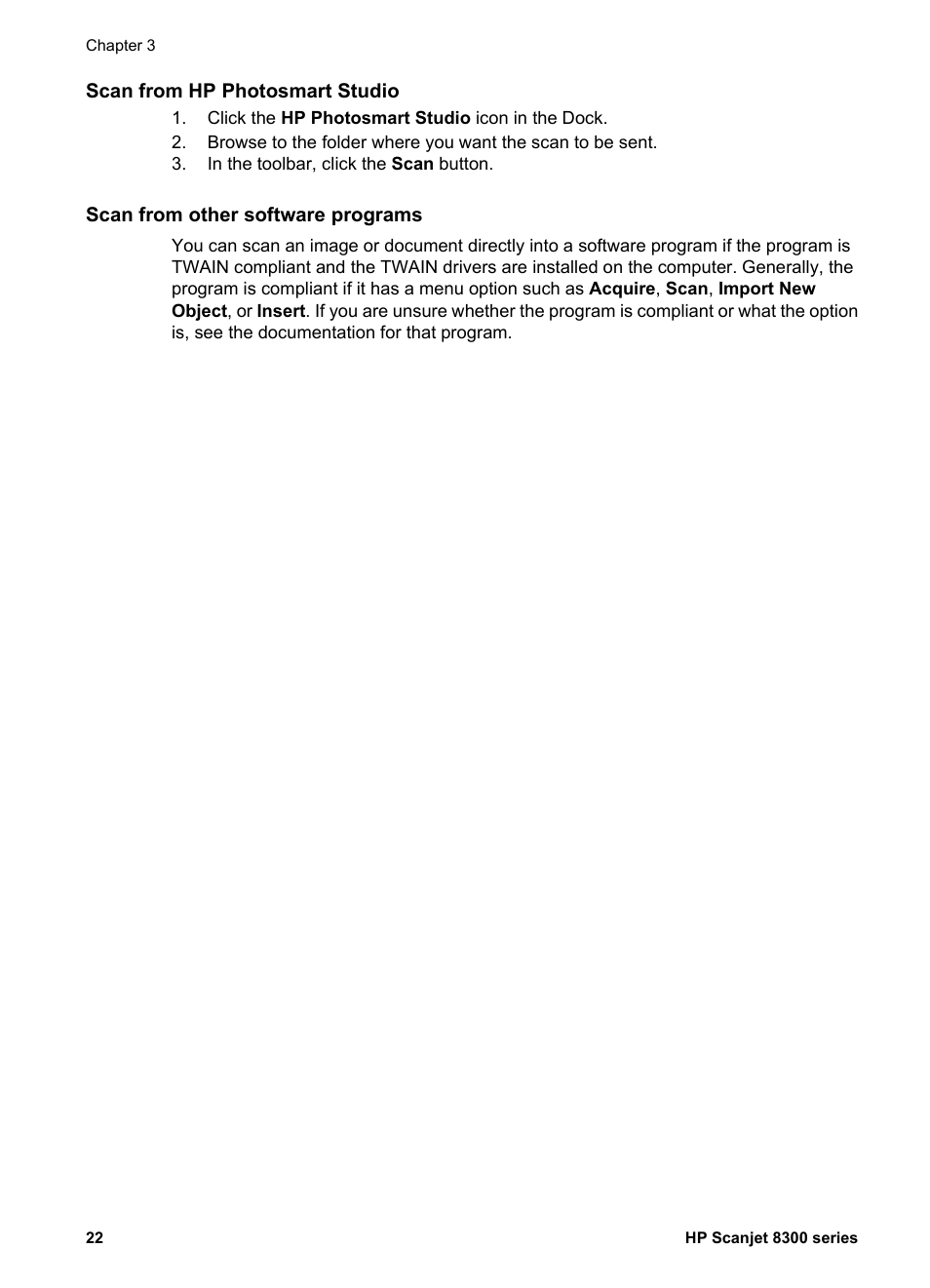 How to scan documents, Scan with the automatic document feeder (adf), Choose acceptable paper for the adf | Load originals in the adf | HP 8300 User Manual | Page 24 / 65