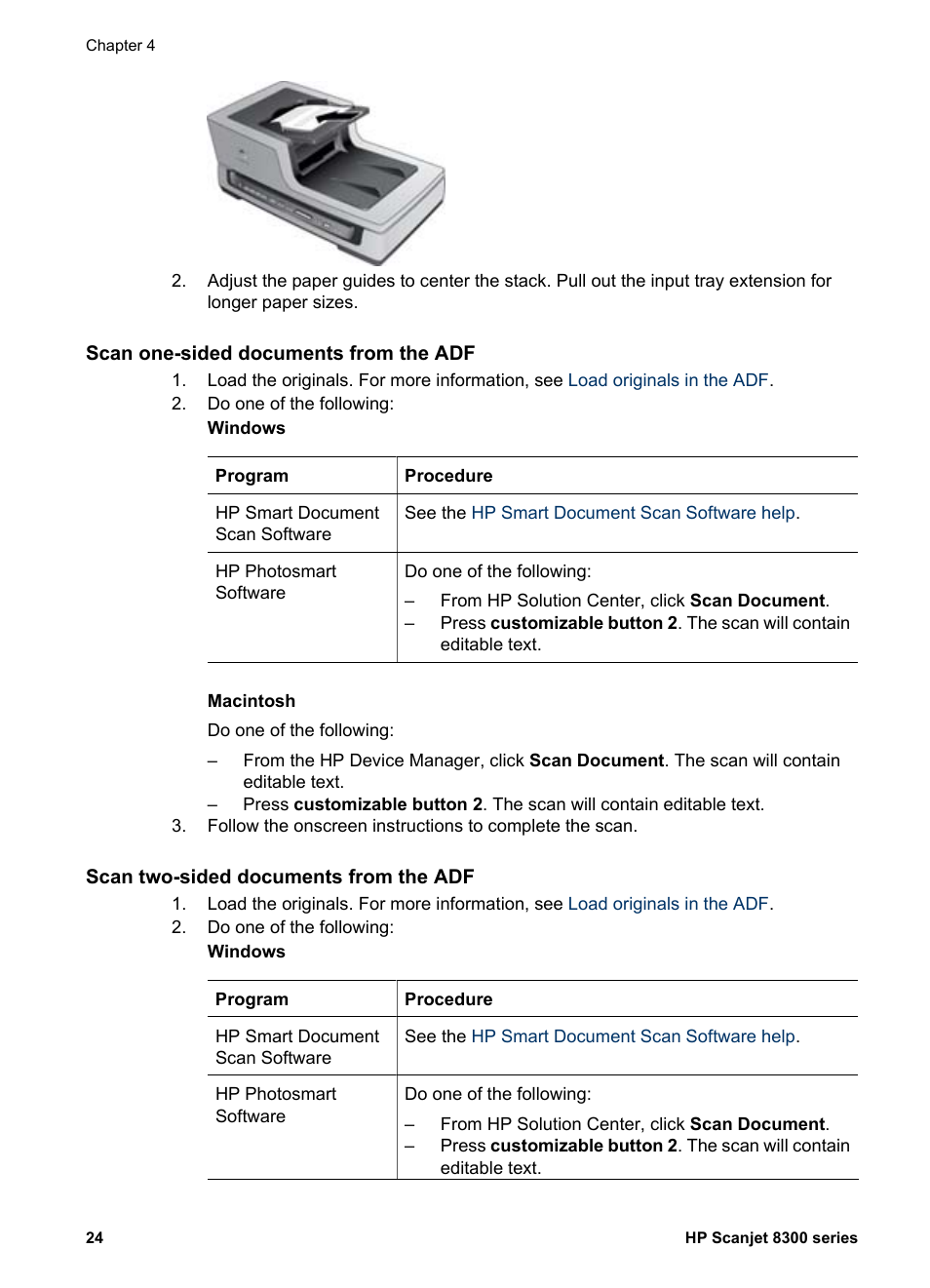Scan a document for editable text | HP 8300 User Manual | Page 26 / 65