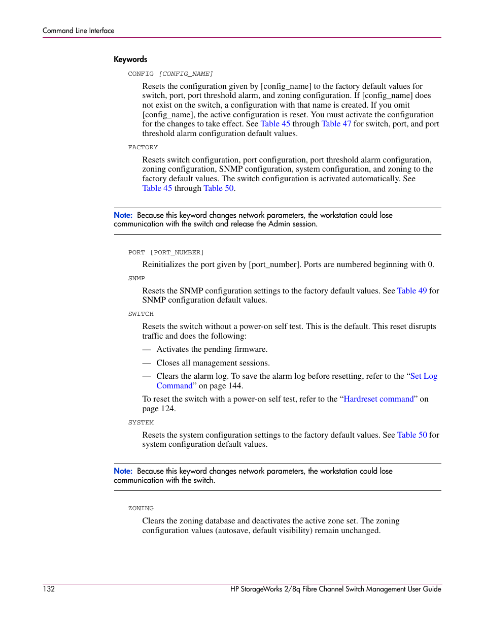 Keywords | HP 2/8q Fibre Channel User Manual | Page 132 / 188