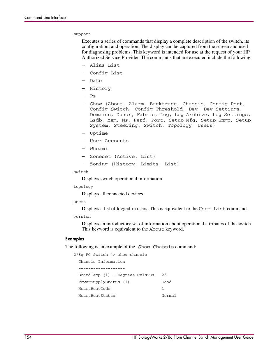 Examples | HP 2/8q Fibre Channel User Manual | Page 154 / 188