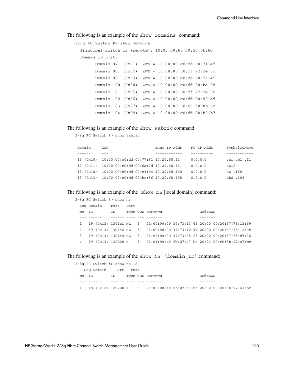 HP 2/8q Fibre Channel User Manual | Page 155 / 188