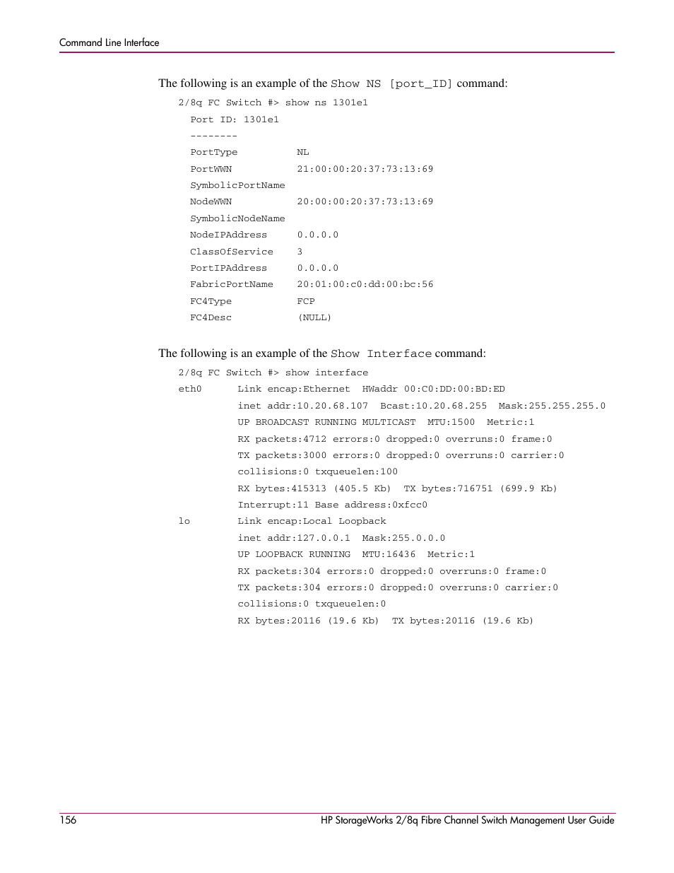 HP 2/8q Fibre Channel User Manual | Page 156 / 188