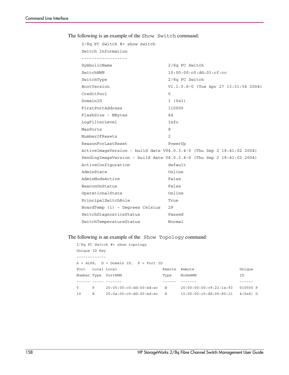 HP 2/8q Fibre Channel User Manual | Page 158 / 188