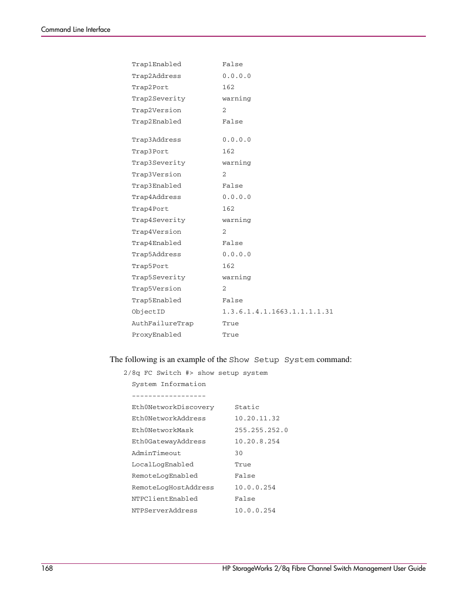 HP 2/8q Fibre Channel User Manual | Page 168 / 188