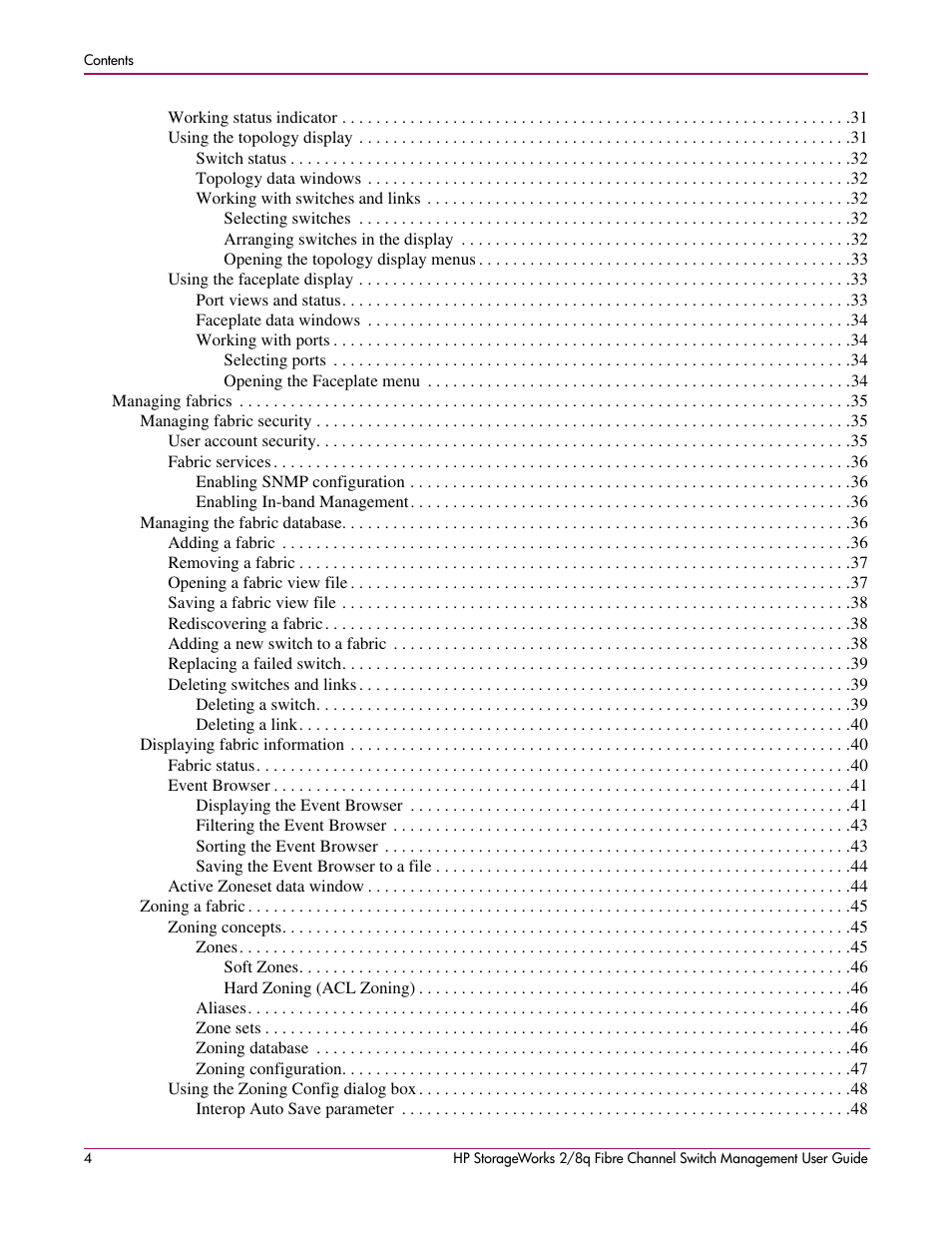 HP 2/8q Fibre Channel User Manual | Page 4 / 188