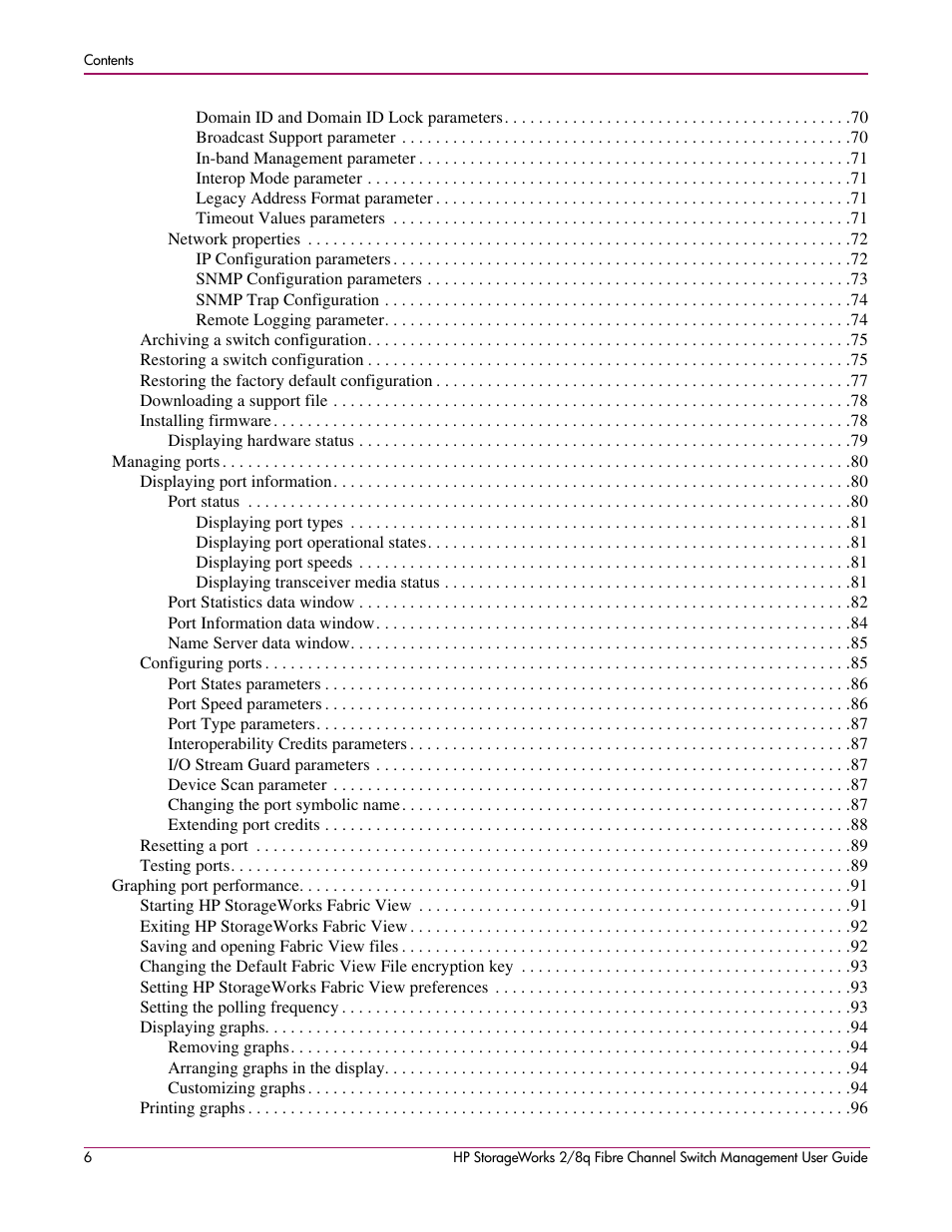 HP 2/8q Fibre Channel User Manual | Page 6 / 188