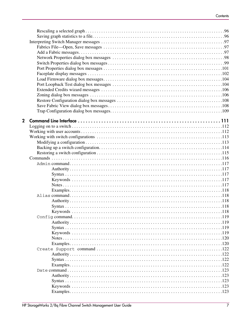 HP 2/8q Fibre Channel User Manual | Page 7 / 188