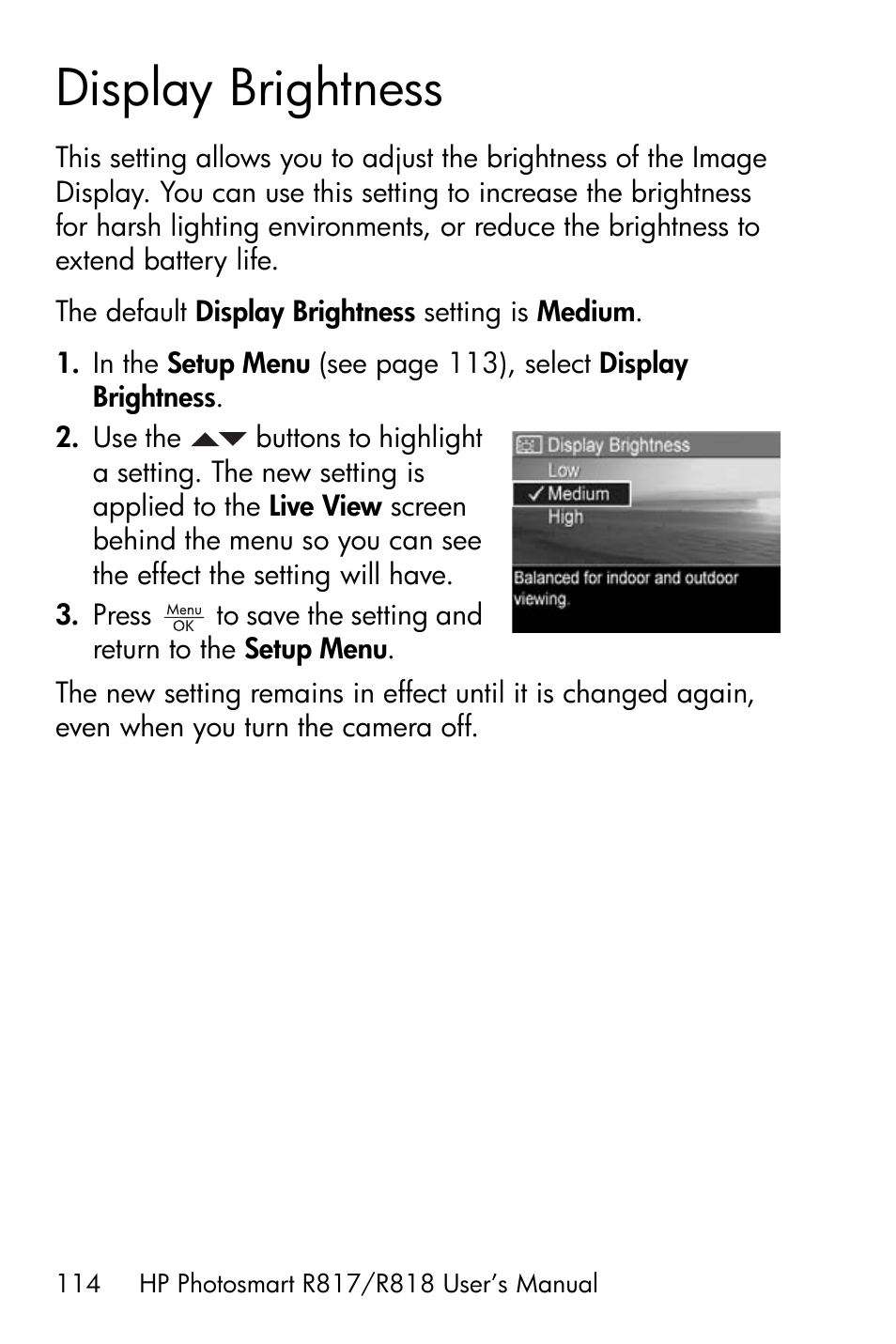 Display brightness | HP R818 User Manual | Page 114 / 200
