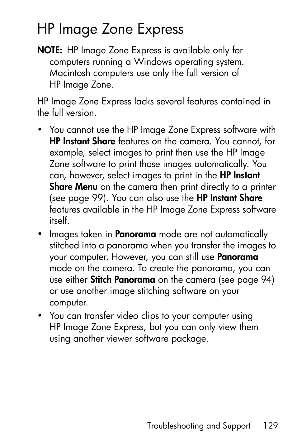 Hp image zone express | HP R818 User Manual | Page 129 / 200