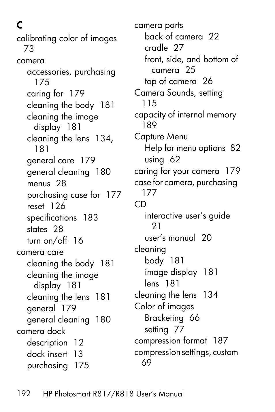 HP R818 User Manual | Page 192 / 200