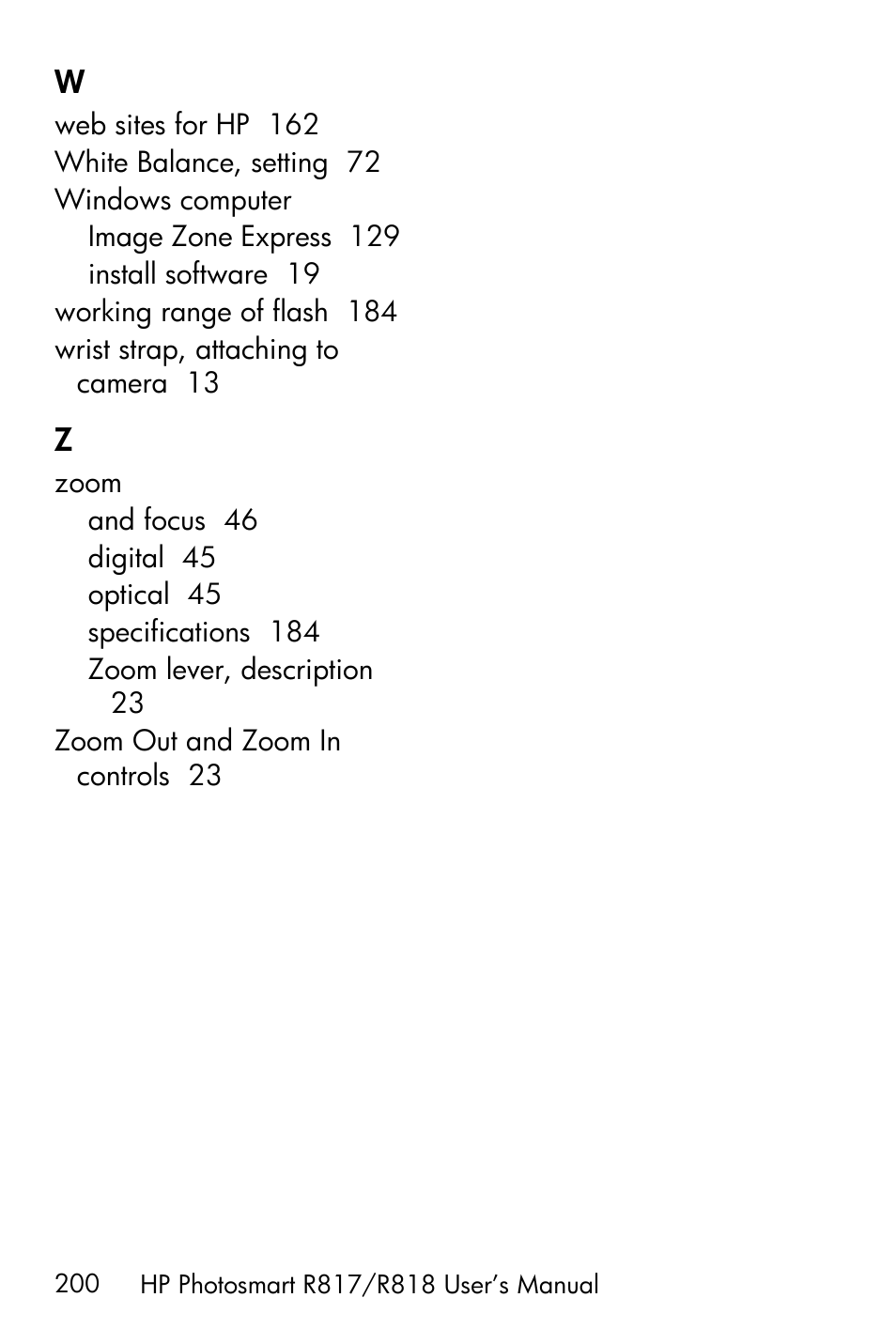 HP R818 User Manual | Page 200 / 200