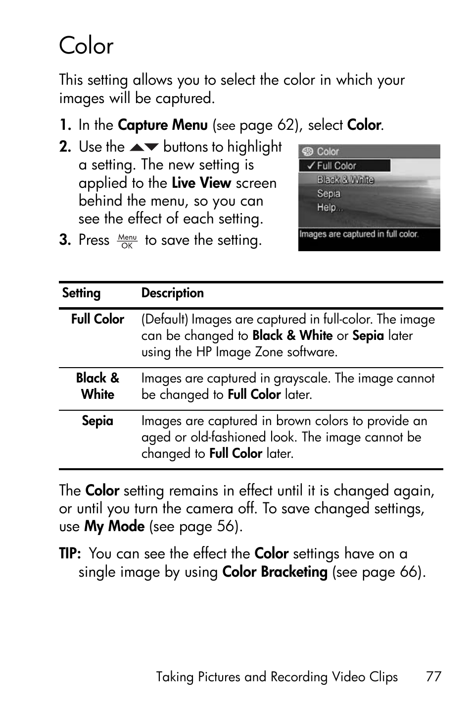 Color | HP R818 User Manual | Page 77 / 200