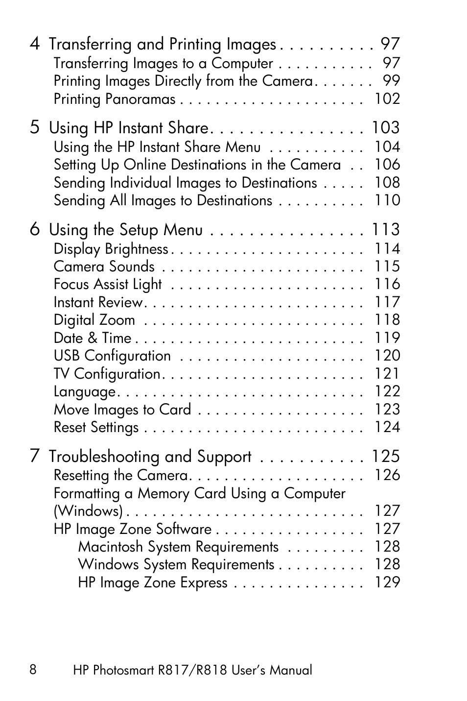 HP R818 User Manual | Page 8 / 200