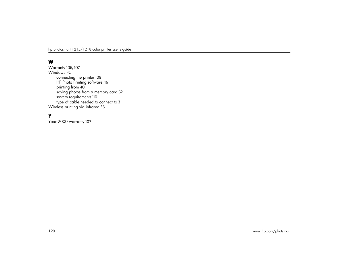 HP 1215 User Manual | Page 126 / 127