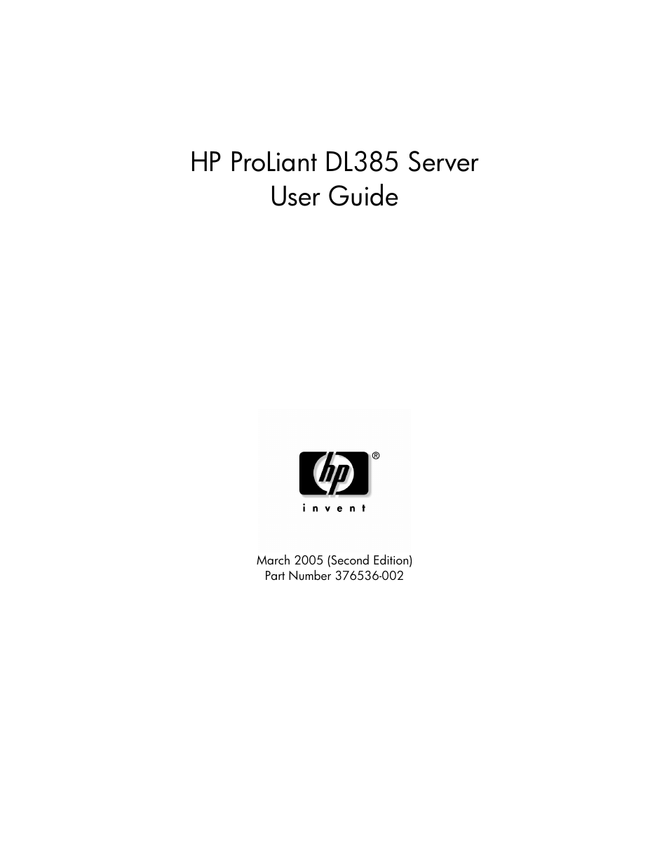 HP ProLiant DL385 User Manual | 174 pages