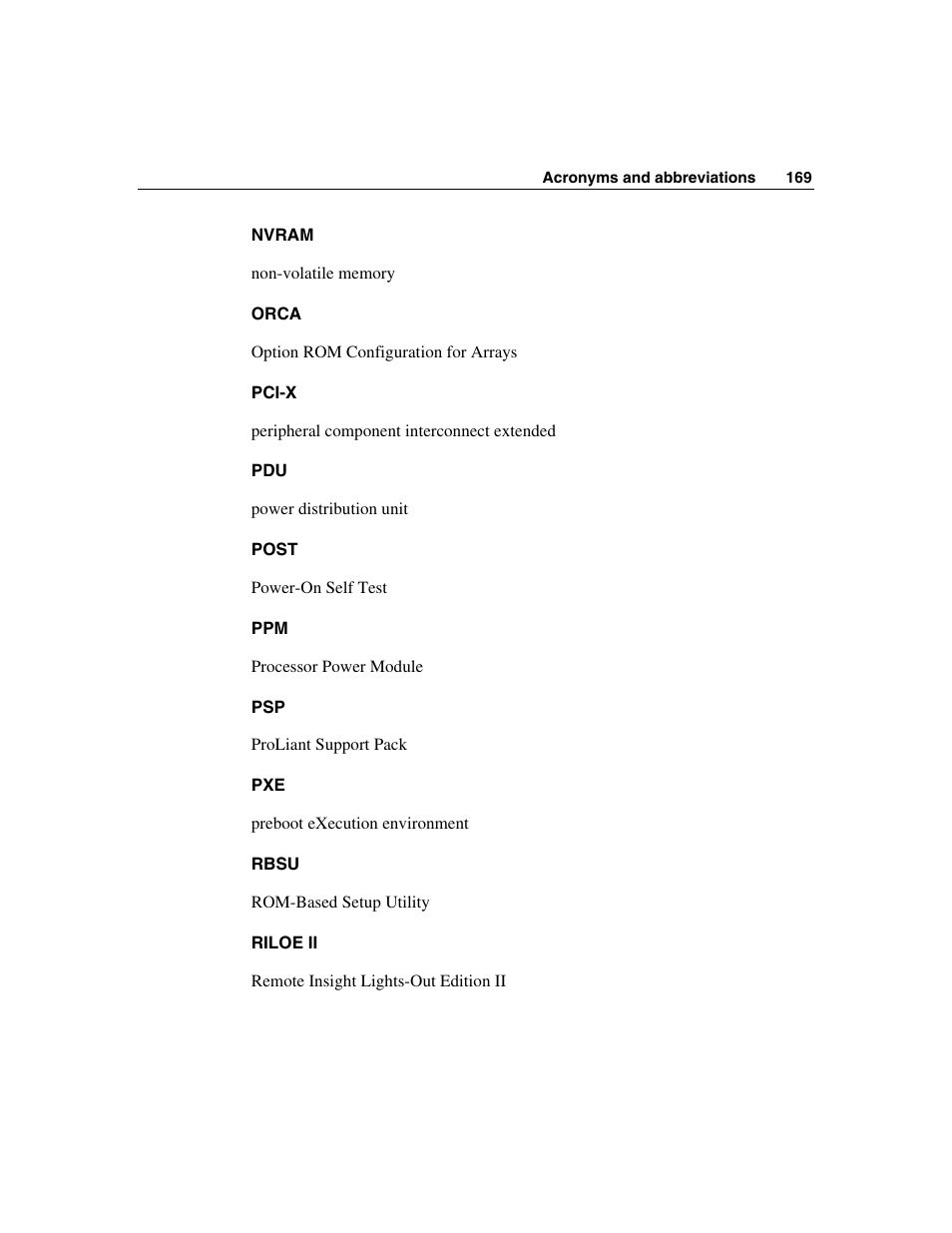 HP ProLiant DL385 User Manual | Page 169 / 174