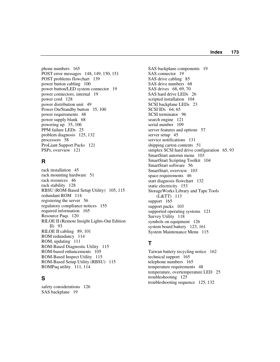 HP ProLiant DL385 User Manual | Page 173 / 174