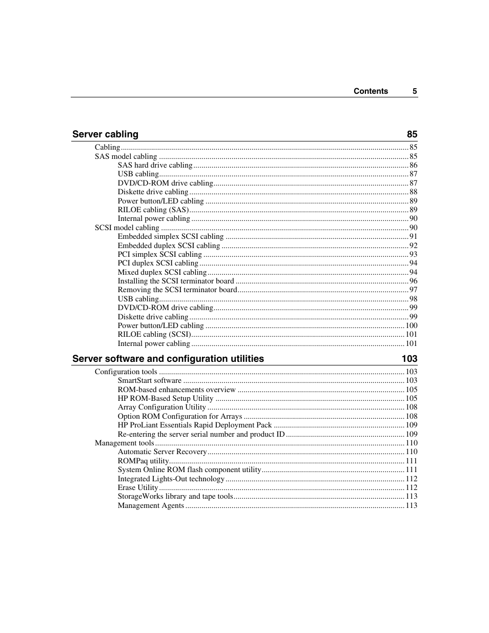 HP ProLiant DL385 User Manual | Page 5 / 174