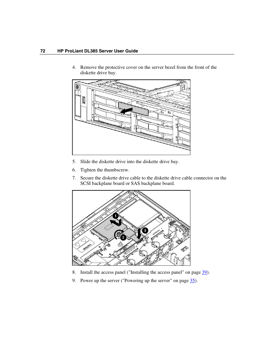 HP ProLiant DL385 User Manual | Page 72 / 174