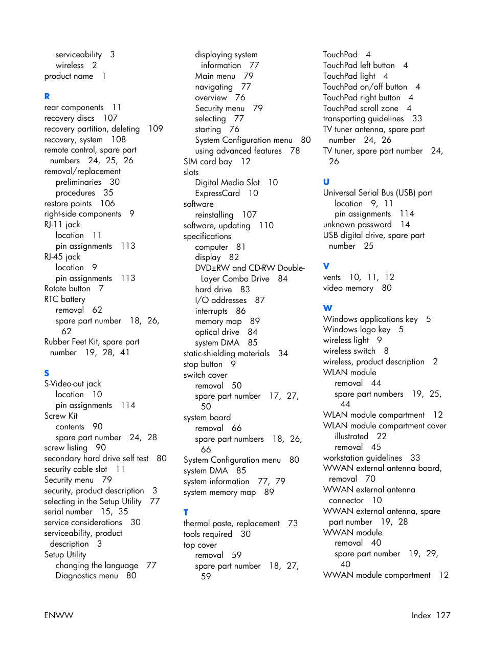 HP TX1000 User Manual | Page 131 / 131