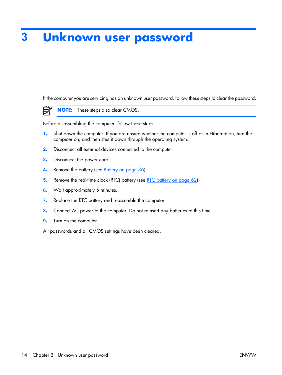 Unknown user password, 3unknown user password | HP TX1000 User Manual | Page 19 / 131