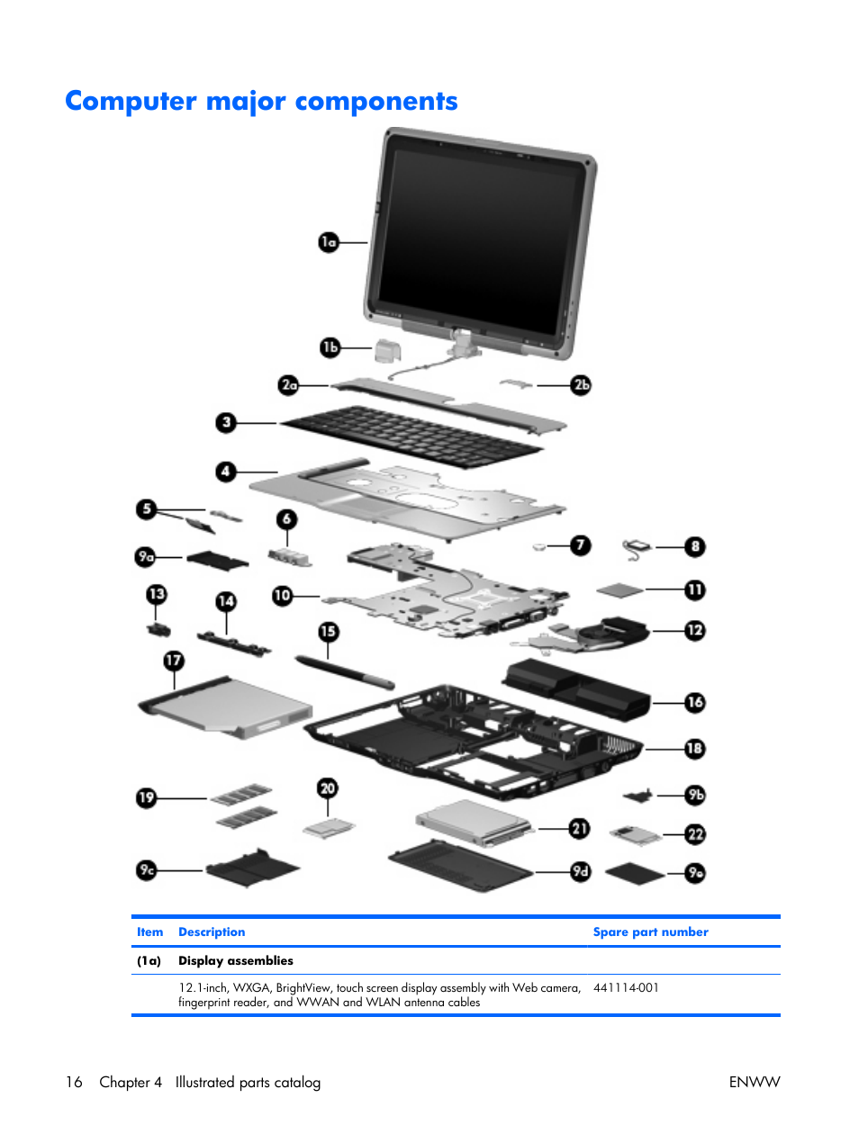 Computer major components | HP TX1000 User Manual | Page 21 / 131