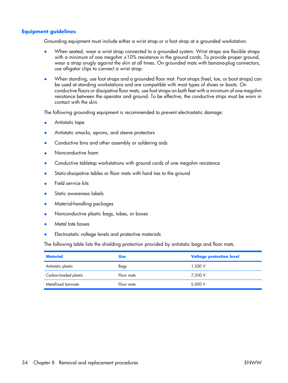 Equipment guidelines | HP TX1000 User Manual | Page 39 / 131