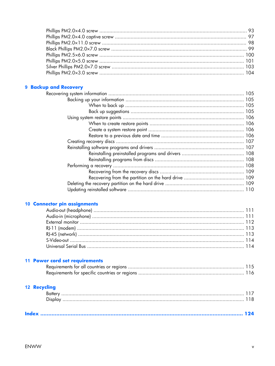 HP TX1000 User Manual | Page 5 / 131