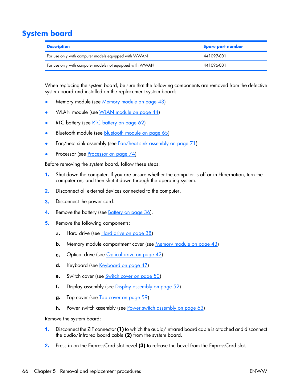 System board | HP TX1000 User Manual | Page 71 / 131