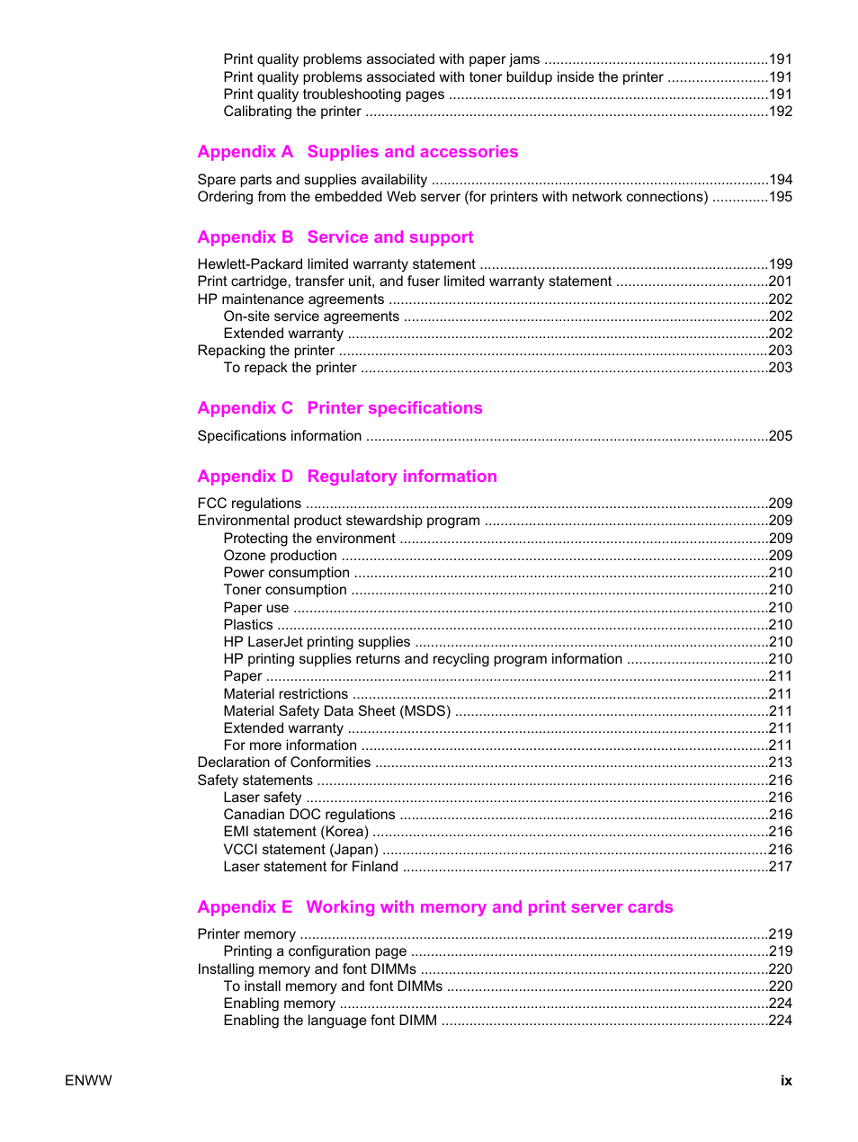 HP 3550 User Manual | Page 11 / 250
